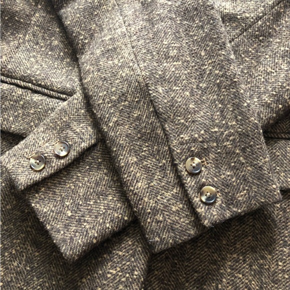 Old Navy Tweed Wool Blend Blazer Jacket in Brown Size M Tall - Picture 5 of 11
